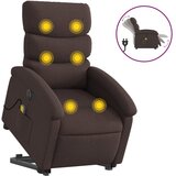  The Living Store Električni masažni naslanjač s funkcijo vstajanja temno rjav - Električni Masažni Naslanjač S Funkcijo Vstajanja, (21502042) | Shoptok.si