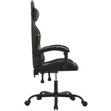  Okretna igraća stolica crno-maskirna od umjetne kože | shoptok.hr