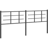  Metalno zamjensko uzglavlje crno 200 cm | shoptok.hr
