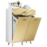 MID.YOU Srednje Visoka Omara Landos M, Bela, Barva Hrasta | Shoptok.si
