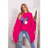 Kesi Blouse with an oversize fuchsia print Cijene