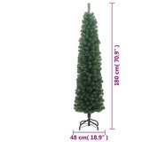  Tanko umjetno božićno drvce sa stalkom zeleno 180 cm PVC | shoptok.hr