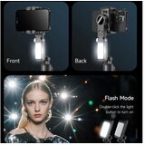  Tripod stabilizator Q19 smart AI sa selfie stickom i LED svetlom crni | Eponuda.com
