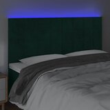  LED uzglavlje tamnozeleno 180x5x118/128 cm baršunasto | Eponuda.com