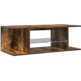 TV ormarić s LED svjetlima boja dimljenog hrasta 90x39x30 cm | shoptok.hr