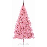 vidaXL Umjetna preddekorirana božićna jelka Roza 210 cm PVC | Shoptok.si