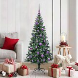 vidaXL Umjetna preddekorirana božićna jelka Zelena 150cm PVC in kovina | Shoptok.si