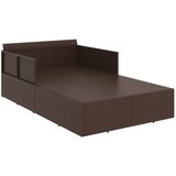 LEŽAJ za sunčanje s jastucima smeđi 182 x 118 x 63 cm poliratan | shoptok.hr