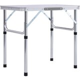 The Living Store Zložljiva miza za kampiranje bela iz aluminija 60x45 cm - Zložljiva Miza Za Kampiranje, (22101440) | Shoptok.si