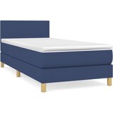 Maison Chic Box spring postelja - Vzmetna postelja z vzmetnico modra 100x200 cm blago SL19256, (21885213) Cene