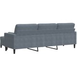  Trosjed s tabureom tamnosivi 210 cm baršunasti | shoptok.hr