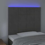  Uzglavlje tamnosivo 100x5x118/128 cm baršunasto | shoptok.hr