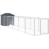  Kućica za pse s krovom antracit 117x609x123 cm pocinčani čelik | shoptok.hr