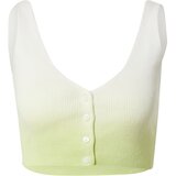 Weekday Top z naramnicami 'Jeanette' gorčica / bela | Shoptok.si