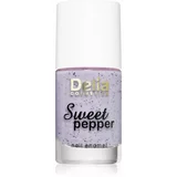 Delia Cosmetics Sweet Pepper Black Particles lak za nohte odtenek 04 Lavender 11 ml