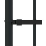  Ograda sa šiljcima crna 190 cm od čelika obloženog prahom | shoptok.hr