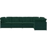  Modularna sofa s jastucima, baršunasta tamnozelena | shoptok.hr