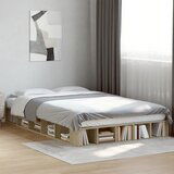 Maison Chic Posteljni okvir - Dvoposteljna postelja - Zakonska postelja sonoma hrast 135x190 cm inženirski les-J15341, (21763413) | Shoptok.si