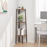 vidaXL Kutna polica s 3 razine Tamnosmeđa-crna 45 5x31 5x120 cm Cijene