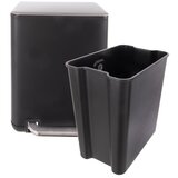 Orion Črn koš za smeti s pedalom iz nerjavečega jekla 20 l Black – | Shoptok.si