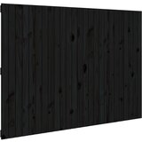 Maison Chic stensko posteljno vzglavje - vzglavna omarica - nočna omarica črno 159,5x3x110 cm trdna borovina, (21706898) | Shoptok.si