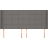  Vzglavje z ušesi temno sivo 203x16x118/128 cm blago, (20792649) | Shoptok.si