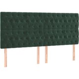  Posteljno vzglavje 4 kosa temno zelen 90x7x78/88 cm žamet, (20933951) | Shoptok.si
