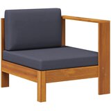  Srednja sofa s 1 naslonom za ruke tamnosiva od bagremovog drva | shoptok.hr