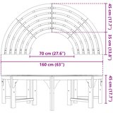  Klupa pod drvetom 2 pcs Prirodna 160 x 80 x 45cm | shoptok.hr