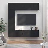 vidaXL 7-dijelni set TV ormarića crni od konstruiranog drva | shoptok.hr