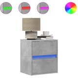 Maison Chic Stenski Dvo delni komplet Nočne omarice - Nočne mize z LED lučkami betonsko siva, (21690210) | Shoptok.si
