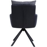 Hom`in naslanjač, kovina, tekstil črna, temno siva | Shoptok.si