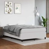  s oprugama i madracem bijeli 140x190 cm od umjetne kože | shoptok.hr