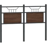  Posteljno vzglavje rjavi hrast 120 cm inženirski les in jeklo, (21829057) | Shoptok.si