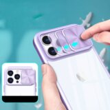Onasi Lens Cover silikonski ovitek zaščita za iPhone 15 Pro Max - prozornen vijola | Shoptok.si