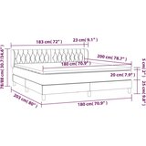  Box spring postelja z vzmetnico modra 180x200 cm blago, (20894852) | Shoptok.si