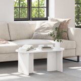 vidaXL Klubska miza Bela 80 x 39.5 x 35 cm Masivno borovo les Cene
