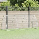 vidaXL Kokošnjak srebrn 300x105x120 cm pocinkano jeklo | Shoptok.si