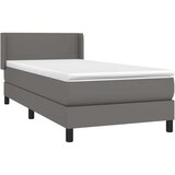  S oprugama i madracem sivi 90 x 200 cm od umjetne kože | shoptok.hr