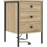 vidaXL Nočna omarica sonoma hrast 42 x 41 x 61 cm Konstruiran les | Shoptok.si