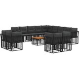  Zunanja garnitura za sedenje 14 pcs Črna in Temno siva, (5000271009) | Shoptok.si