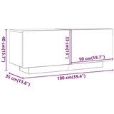 vidaXL TV ormarić LED boja drva 100x35x40 cm konstruirano drvo | shoptok.hr