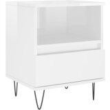 Maison Chic Nočna omarica - Nočna miza visok sijaj bela 40x35x50 cm inženirski les, (21689418) | Shoptok.si