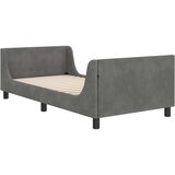  Krevet za djecu s uzglavljem Tamno siva 90 x 200 cm Baršun | shoptok.hr