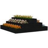  Sadilica crna 80 x 80 x 27 cm od masivne borovine | shoptok.hr