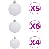  Umjetno božićno drvce 150 LED sa šarkama i kuglicama 120 cm | shoptok.hr