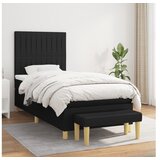  S oprugama i madracem crni 90x200 cm od tkanine | shoptok.hr
