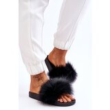 Boto Women's Rubber Slippers With Fur Black Lucrece | shoptok.hr