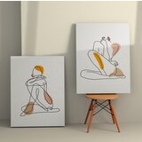 Wallity 2KNV4289 - 70 x 100 multicolor decorative canvas painting (2 pieces) | ePonuda.com
