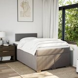  Krevet s oprugama i madracem smeđesivi 120 x 190 cm od tkanine | shoptok.hr